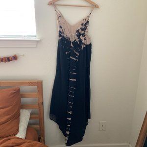 Anthropologie Gypsy 05 Indigo Silk Dress